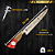 Faca Picanheira Artesanal de Churrasco Budweiser 10" Aço inox 420c 4mm Espessura Cabo Madeira nobre e Resina - Personalizada - Imagem 4