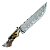 Faca aço Damasco Tiger 11" Artesanal - Colecionador - Imagem 1