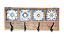 3017EG-114  Quadro cabideiro 4 Azulejos - Mandalas Azuis - Imagem 1