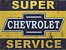 1228 Placa de Metal - Serviço Chevrolet - Imagem 1