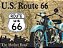 1231 Placa de Metal - Route 66 Moto azul - Imagem 1