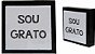 07-04-P059 Cubo Decor Preto - Sou Grato - Imagem 1