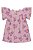 Vestido Rosa Estampa Floral Lilás Up Baby - Imagem 1