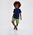 Conjunto Blusa Polo Índigo Bermuda Sarja Verde Bebe Infantil Menino Up Baby - Imagem 1