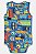 Body Regata Em Suedine Azul Estampa Monstros Laranja Verde Amarelo Bebe Menino Up Baby - Imagem 2