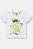 Camiseta De Manga Curta Branca Estampa Dinossauro Verde Bebe Menino Up Baby - Imagem 1