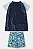 Pijama Camiseta Bermuda Azul Cool Com Capa Removível Bebe Menino Up Baby - Imagem 3
