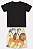 Conjunto Camiseta Preta E Bermuda Estampa Animais Menino Up Baby - Imagem 2