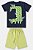 Conjunto De Verão Azul Verde Dinossauro Menino Up Baby - Imagem 2