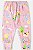 Calça Em Suedine Rosa Estampada Bebe Menina Up Baby - Imagem 1