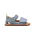 Sandália Sleeky Couro Azul Claro Bebe Menino Tip Toey Joey - Imagem 2