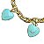 pulseira turquoise hearts - Imagem 2