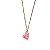 colar mini heart rosa chiclete - Imagem 1
