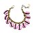 pulseira gold búzios rosa chiclete - Imagem 1
