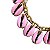 pulseira gold búzios rosa chiclete - Imagem 2