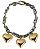 colar golden heart silver - Imagem 2