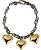 colar golden heart silver - Imagem 1