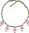 colar cogumelo rosa chiclete - Imagem 1
