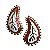 brinco love paisley red - Imagem 1
