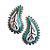 brinco love paisley turquoise - Imagem 1