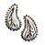 brinco love paisley off white - Imagem 1