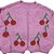maxi cardigan cherry rosa - Imagem 1