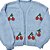 maxi cardigan cherry azul bebê - Imagem 1