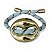 pulseira bean G gold azul sky - Imagem 1
