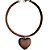 colar velvet/wood heart - Imagem 2