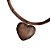 colar velvet/wood heart - Imagem 4