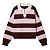 tricot gola polo listras rosa/marrom - Imagem 1