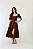VESTIDO LINHO MIDI CHIARA MARROM /Limited Edition/ - Imagem 1