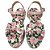 Sandália Menina Com Rosas Estampadas - Imagem 1