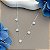 Colar Cinco Flores Cravejadas - Imagem 1