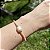 Pulseira silicone cristais coral e pérola arroz - Imagem 1