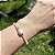 Pulseira silicone cristais rosa e pérola arroz - Imagem 1