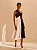 Vestido Midi  Bicolor Casual Chic Marrô - Imagem 1