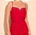 Vestido curto  Vermelho Faixa Decote Bordado Pedra Thamara Capelão - Imagem 3