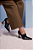 Scarpin Decote Alto em Couro e Salto Alto Flare Luiza Barcelos - Imagem 1