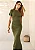 Vestido Malha Reto Drapeado Fleche D'or Verde - Imagem 2