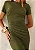 Vestido Malha Reto Drapeado Fleche D'or Verde - Imagem 3