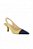 Scarpin Slingback Salto Médio Camurça Bicolor Luiza Barcelos - Imagem 2