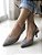Scarpin Slingback Couro e Camurça Cinza Luiza Barcelos - Imagem 1