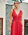 Vestido Maxi Midi com Pregas na Frente e Faixa Padronagem - Imagem 2