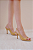 Sandália Peep Toe Salto Alto em Couro Avestruz Luiza Barcelos - Imagem 1