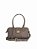 Bolsa Média Feminina Estruturada em Couro Taupe Luiza Barcelos - Imagem 11