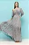 Vestido Tule Estampa Nuven Thamara Elegante - Imagem 1