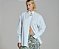 Camisa Tricoline Detalhes Jeans Gola Dupla Caos Moda - Imagem 1