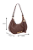 Bolsa Baguete Meia Lua em Couro Pequena Luiza Barcelos - Imagem 11