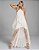 Vestido Longo De Renda Sobreposição Caos Moda - Imagem 2
